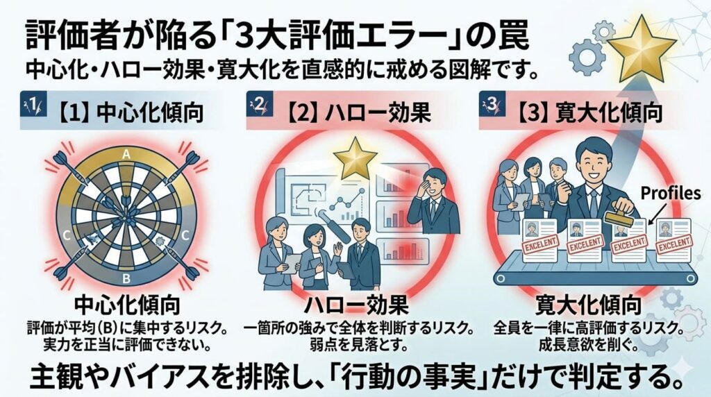 評価者が陥る「3大評価エラー」の罠